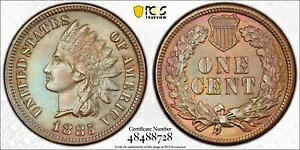 PCGS MS64BN 1885 Indian Head Cent NEAR GEM BU Better Early Date PQ 1c SR