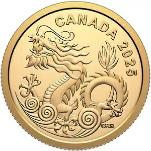 PANLONG WATER DRAGON 2025 �J�i�_ 1/20�I���X .9999 �s���A 24K �S�[���h �v���[�t $8 �R�C��