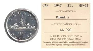 1947 �h�� 1 �h�� �J�i�_���������ǋ�� ICCS BLUNT 7 �O���[�h MS-62
