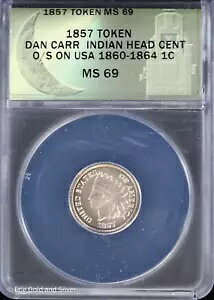 1857 g[N _ J[ [Cg ~g CfBA wbh Zg O/S on USA 1c ANACS MS 69