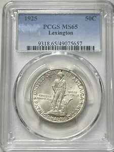 レキシントン シルバー ハーフダラー 1925 PCGS MS 65 未流通 50c 記念コイン