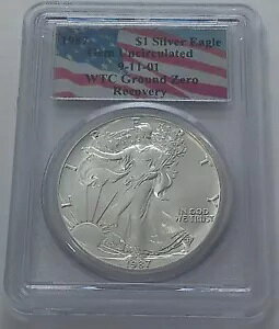 1987 PCGS $1 Vo[ C[O WF  2001 N 9  11  WTC OEh [ Jo[