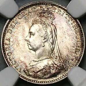 1889 NGC MS 66 �r�N�g���A �}�E���f�B 3 �y���X �C�M���X��� (22080901C)