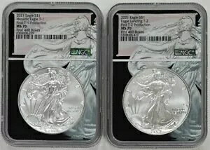 2021 �V���o�[ �C�[�O�� �t�@�C�i�� T-1 & �t�@�[�X�g T-2 - NGC MS70 - �ŏ��ƍŌ�� 400 �{�b�N�X