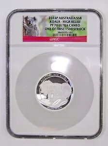 2014-P �I�[�X�g�����A KOALA 5oz �V���o�[ *�n�C�����[�t* $8 NGC PF70 �E���g�� �J���I CS