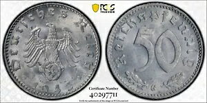 �i�`�X�̃R�C�� - PCGS MS64 1943-G 50 �t�F�j�q Pfg �h�C�c�A��O�鍑 J-372 WW2