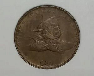 1857 アメリカ 1 セント フライング イーグル セント 1 セント 銅 ニッケル ANACS AU50 ペニー コイン