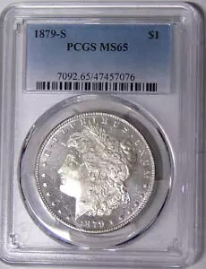 PCGS MS65 1879-S ���[�K�� �V���o�[ �_���[ �J���I �\�� #47457076
