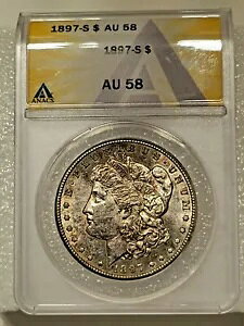 1897 S [K Vo[ _[ ANACS AU58 TRUE BU RUSTIC PL TONED RC