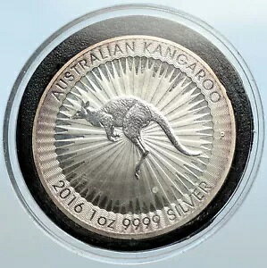 2016 オーストラリア イギリス クイーン エリザベス 2 世 カンガルー PRF シルバー 1OZ ドル コイン i100714