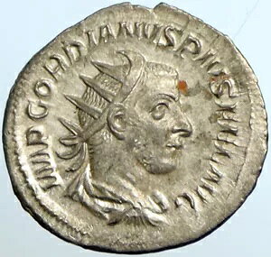 GORDIAN III �{���̌Ñ� 244AD ���[�} OLD �V���o�[ ���[�} �R�C�� FELICITAS i102424