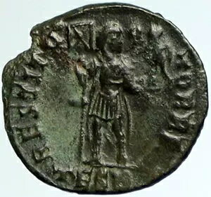 VALENTINIAN I w CHRISTIAN Chi-Rho 364AD {̌Ñネ[}RC i102374