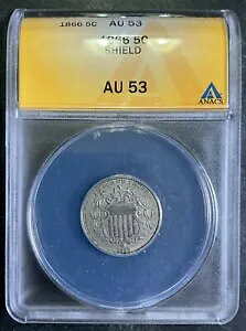 ANACS 1866 AU53 V[h jbP CY 5c 󏭃GXe[g tbV RC A1