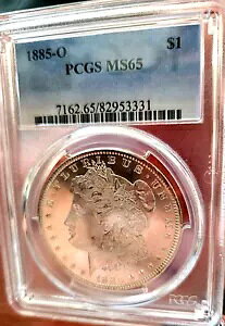 ���[�K�� �V���o�[ �h�� 1885 O PCGS MS 65+++ LOOKS PL �K���X�̃��E�R�C��