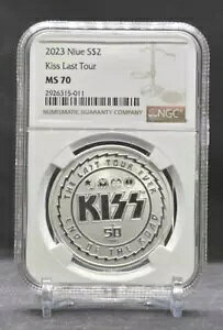 2023 �j�E�G 1 �I���X $2 - �L�X - 50 ���N�L�O - NGC MS70 - 0.999 �V���o�[ �R�C��