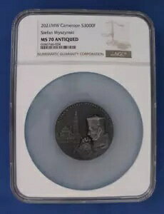 2021 �J�����[�� 100g �V���o�[ 3000F �R�C���uStefan Wyszynski�v NGC �O���[�h MS70 COA �t��