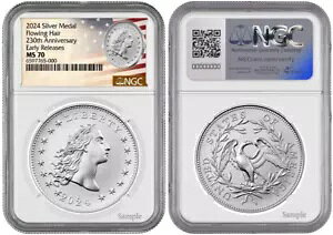 2024 Vo[ t[CO wA Ag 230 Ԗڂ̃_ NGC MS70 [X #2410