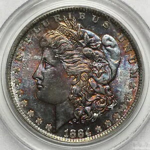 1884-O $1 PCGS MS63 COLORFUL TONING [K Vo[ _[ I[h u[ z_[ OBH