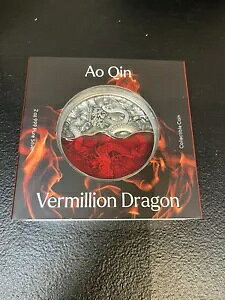 2022 AO QIN RED DRAGON 80 mm 2 oz �s���A�V���o�[ �n�C�����[�t �R�C�� Tchad �R���N�V�����\