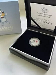 Bluey �t�@�C�� �V���o�[ �J���[ �v���[�t $1 �R�C�� 2024 ���A 2132/2650 �F��