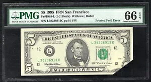 FRB 1985-L 1995 $5 FRNuvg܂G[vPMG WF-66EPQ