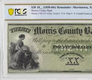 1858-60 �j���[�W���[�W�[�B�u�����X�^�E���v $20 **X-RARE** (( PCGS 66 PPQ ))