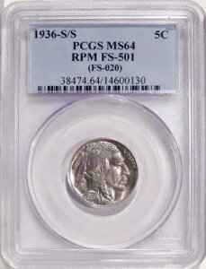 1936-S/S 5c PCGS MS 64 FS-501 I[h z_[ ~ h}eBbN obt@[ jbP RPM oG[V