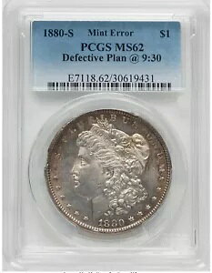 1880-S ���[�K�� $ * ���ׂ̂���v�����V�F PCGS MS62 �ɏՓ� *