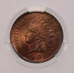 1904 CAC MS63RB RPD $600 PCGS P.G.! PCGS �|�b�v 12 �S�O���[�h/�J���[ 1C �C���f�B�A�� �Z���g