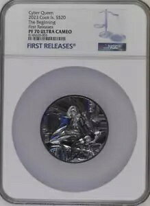 2023 �T�C�o�[�N�C�[�� �U �r�M�j���O NGC 70 FR 3oz HR �u���b�N �v���[�t �V���o�[ �R�C��