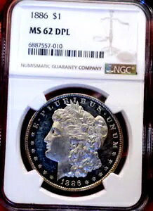 ���[�K�� �V���o�[ �h�� 1886 NGC MS 62 DPL �����X�^�[ �����~���[ ���E �R�C��