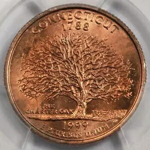 1999 D PCGS MS65 sK؂ɃAj[ꂽvVF Rl`Jbg NH[^[ ~g G[ bh