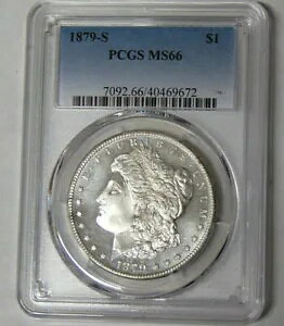 PCGS MS66 1879-S ���[�K�� �V���o�[ �_���[ �J���I �R���g���X�g �\��