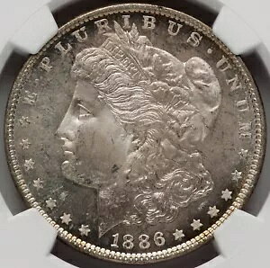 モルガンダラー1886、NGC MS-63 ディープミラープルーフ風!素敵な魅力的なコインです!