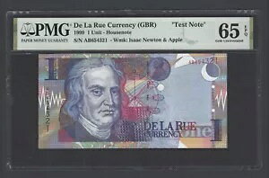 De La Rue (GBR)�AOne Unit�A1999�AIsaac Newton & Apple�A�u�e�X�g�m�[�g�vUNC�O���[�h65