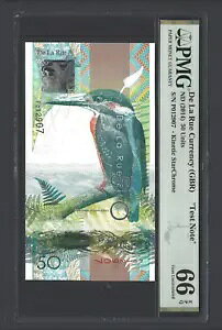 De La Rue (GBR)�A50�P�ʁAND(2014)�AKinetic StarChrome�A�u�e�X�g�m�[�g�vUNC�O���[�h66