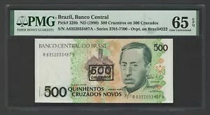 uW 500 Cruzeiros on 500 Cruzados ND(1990) P226b ʃO[h 65
