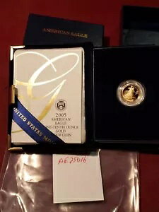 2005-W 1/10 オンス プルーフ $5 金貨 アメリカン イーグル (箱と COA 付き) 016