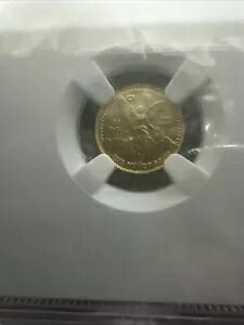 1992 メキシコ 1/20 オンザ ゴールド リベルタード NGC MS 66 希少な明るい美しい宝石コイン