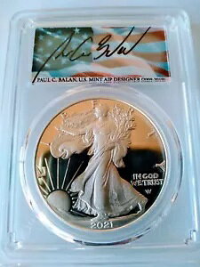 2021-W $1 Silver Eagle T2 PCGS PR70DCAM FDOI Paul Balan ���l�� (50)