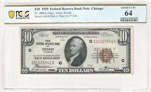 1929 N $10 AMsVJS FR #1860-G - MS-64 PCGS F