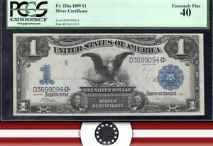 1899 $1 �V���o�[�ؖ����u�u���b�N �C�[�O���v���t�͈ȉ� PCGS 40 Fr 226a 90944