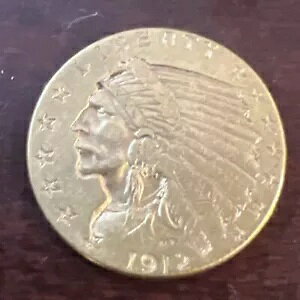 1912�N $2.50 �S�[���h �C���f�B�A�� �N�H�[�^�[ �C�[�O�� 90% ���� �y���z�� W-89