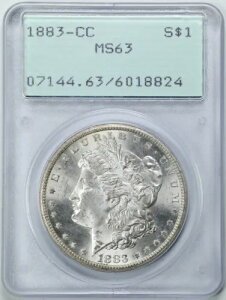 1883-CC $1 ���[�K�� �V���o�[ �_���[ MS63 PCGS 6018824 ���g���[