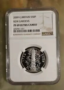 2009 �V���o�[ �v���[�t �L���[ �K�[�f�� 50p NGC �O���[�h PF69