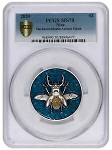 PCGS MS70 2024 �j�E�G �p���N �A�[�g ���J�j�J�� �r�[�g�� 2�I���X �V���o�[ �A���e�B�[�N �R�C��