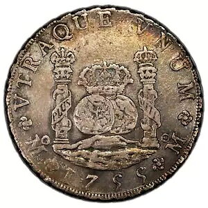 メキシコ 1755 Mo-MM 8 レアル銀貨 KM #104.2