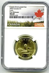 2022 カナダ $1 NGC MS69 LOON LOONIE ファーストリリース シャープトップグレード 1 ドルのみ