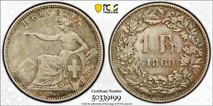 1860 B XCX 1 t PCGS XF45 󏭉l̒Ⴂ