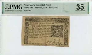 1776 N 3  5  $1/6 (1s4d) j[[N RjA NY-186 PMG VF35